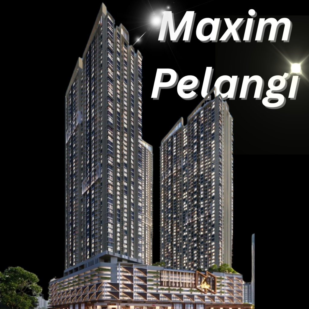 Architectural render of Maxim The Address in Taman Pelangi, Johor Bahru
