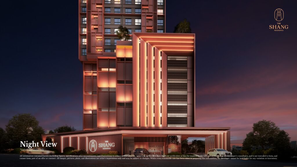 The Shang Residence Kuchai Lama facade, freehold condo near MRT3