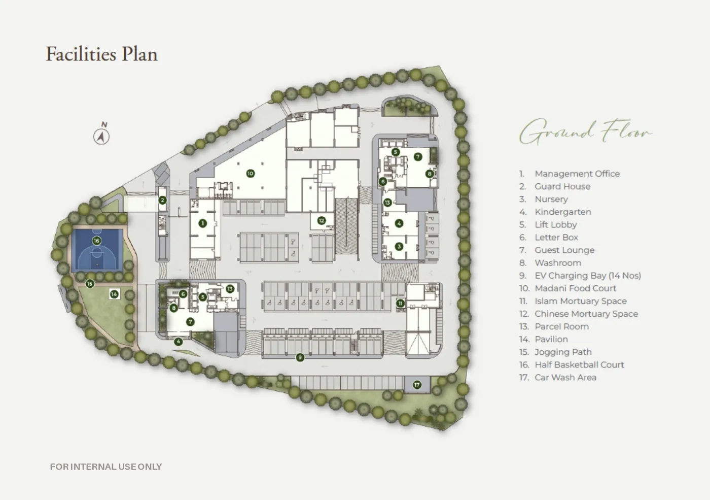 D'Parc Alam Damai ground floor facilities plan clubhouse gardens