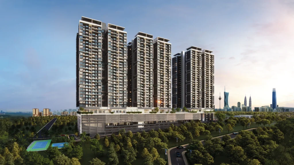 The Atas Taman Desa facade, low-density Sky Semi-D condo