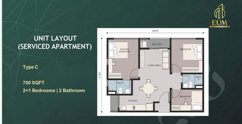 aurora residences floorplan type c
