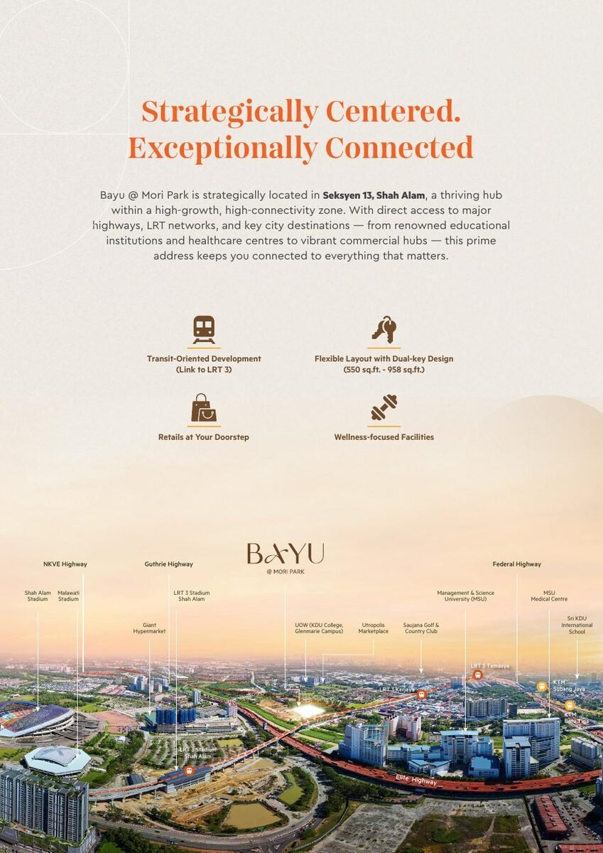 Bayu @ Mori Park — surrounding amenities & connectivity
