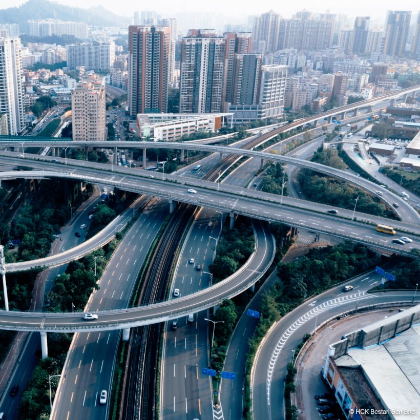 Artist's impression showing e.Sentral Smart City highway connectivity