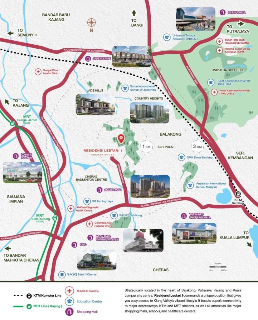 residensi lestari balakong location map