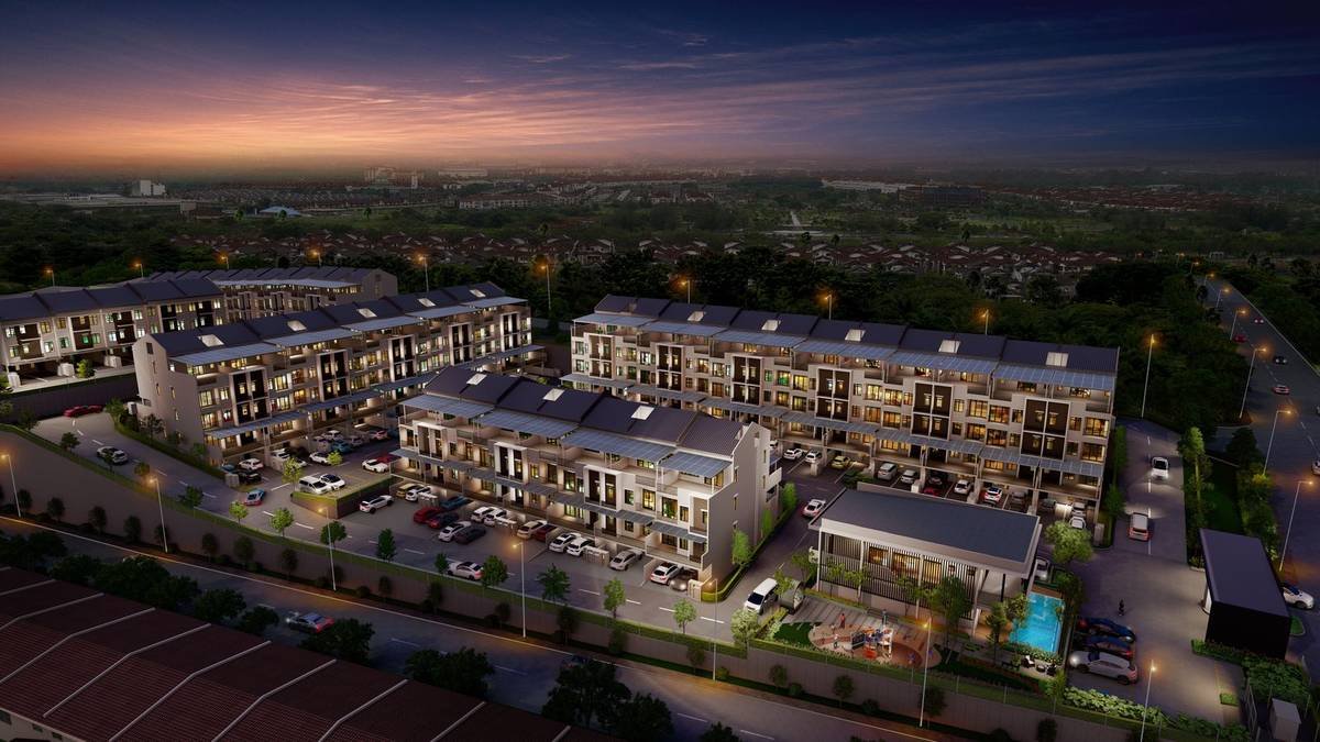 Residensi Lestari I Balakong town villa night view (artist perspective)